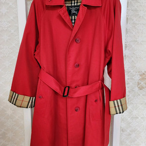 [England 정품] 버버리 미디 레드 코트