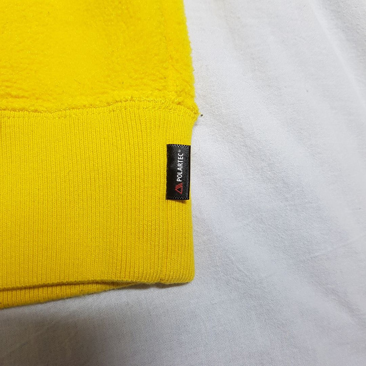 L 슈프림 폴라텍 스몰박스 로고 크루넥 옐로우 맨투맨 Supreme 이미지