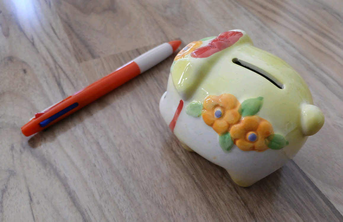 (새것) 도자기 돼지저금통(소)--2