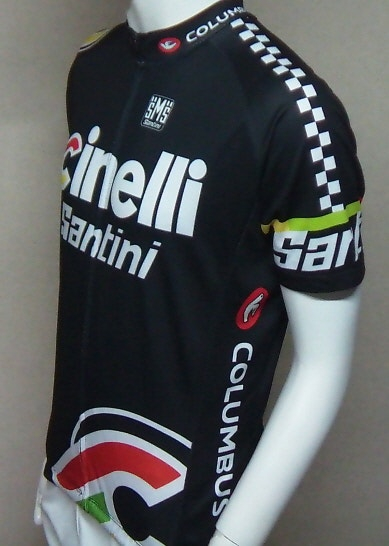 [완전새제품상태] / SANTINI 자전거 라이딩 초경량 풀집업 반팔 저지 기능성 사이클 복 이미지