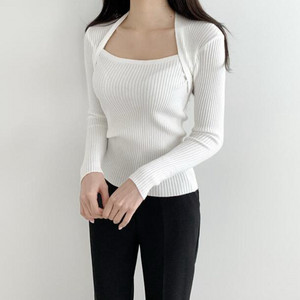 골지 볼레로 니트 긴팔 (총장 51)