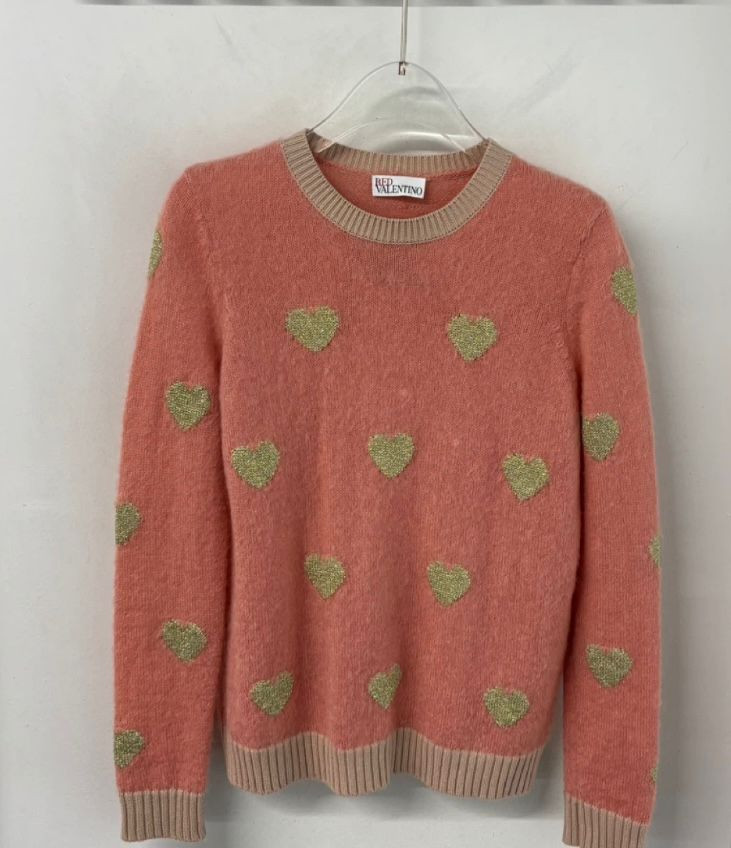 RED 발렌티노 하트 캐시미어 니트 S--0