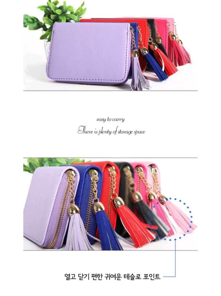반지갑 카드지갑 심플 여성 미니지갑 알찬수납 휴대가 편리한 사이즈 이미지