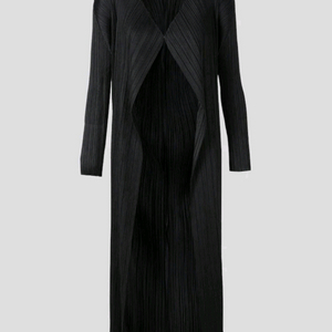 플리츠플리즈 베이직 롱 가디건