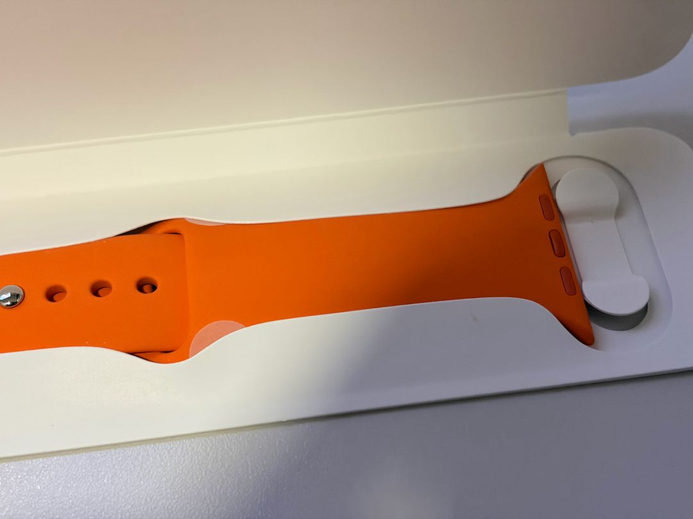 에르메스 오랑쥬 실리콘(M/L) 44/45/46mm 애플워치 스트랩 이미지