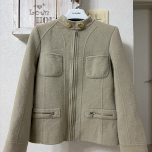 SYSTEM 시스템 베이지 울 자켓