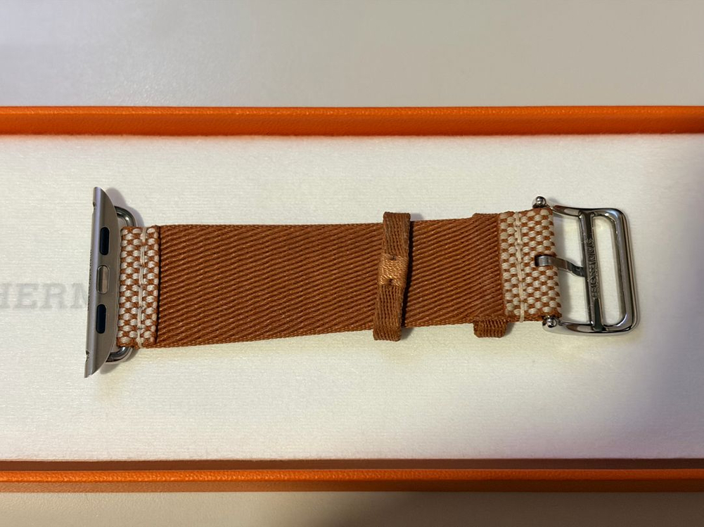 에르메스 Toile H 싱글투어 골드/에크류 44/45/46mm 애플워치 스트랩 이미지