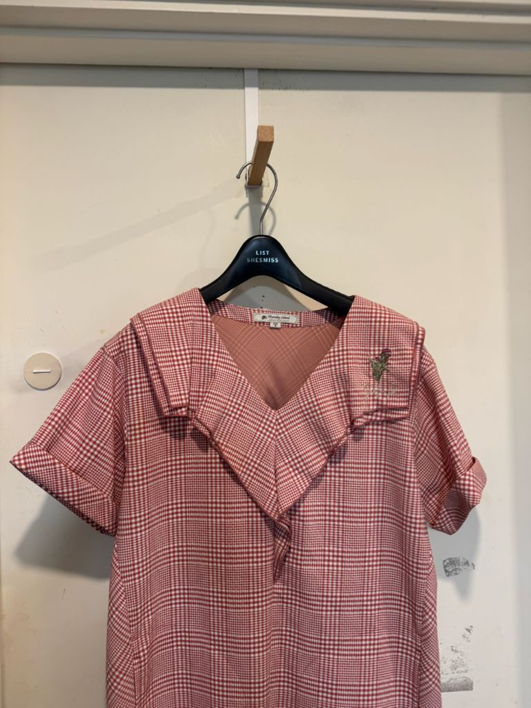 써스데이아일랜드 체크 프릴포인트 체크 원피스 이미지