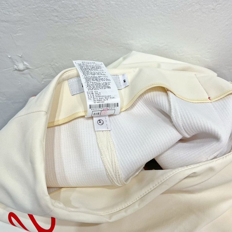 (61) 말본 크림 레터링 포인트 랩 스커트 골프반바지 숏팬츠--5