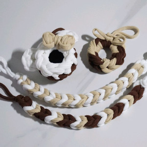 피그미다람쥐 양말목 리본 곰돌이 포치세트 이미지