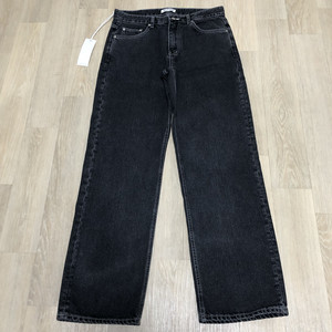 (32) 새상품 브랜디드 BRANDED 1967 젯 블랙 진 와이드 스트레이트 데님