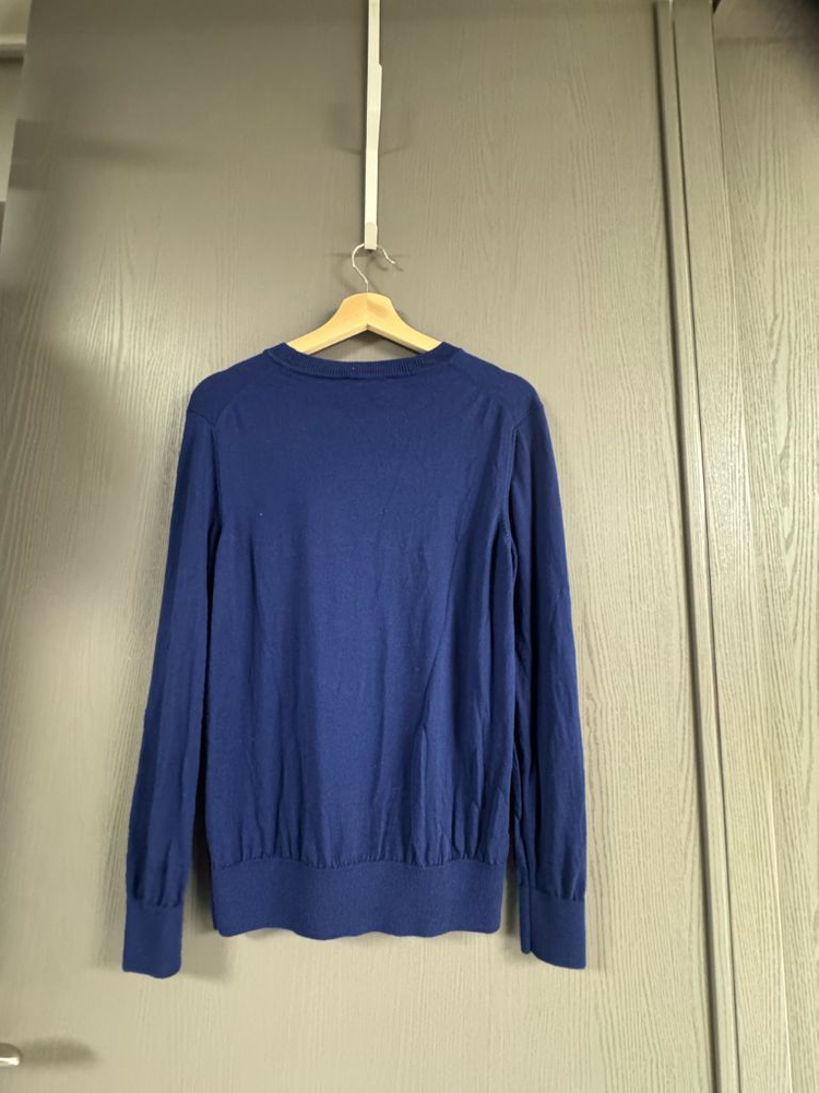 메종키츠네 폭스헤드 울 니트 네이비 M사이즈입니다 이미지