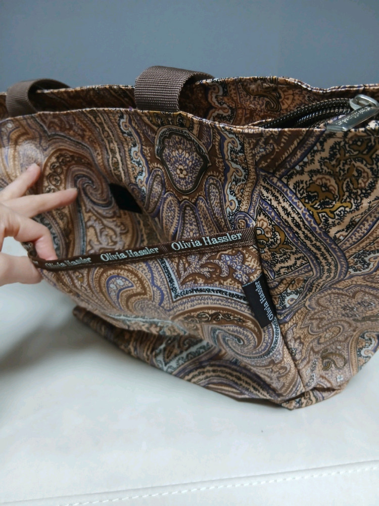 [올리비아 하슬러] 패브릭 숄더백--3