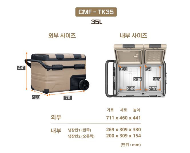 21센추리 무선 차량용 냉장고 35L (LG전자 컴프레셔) 이미지