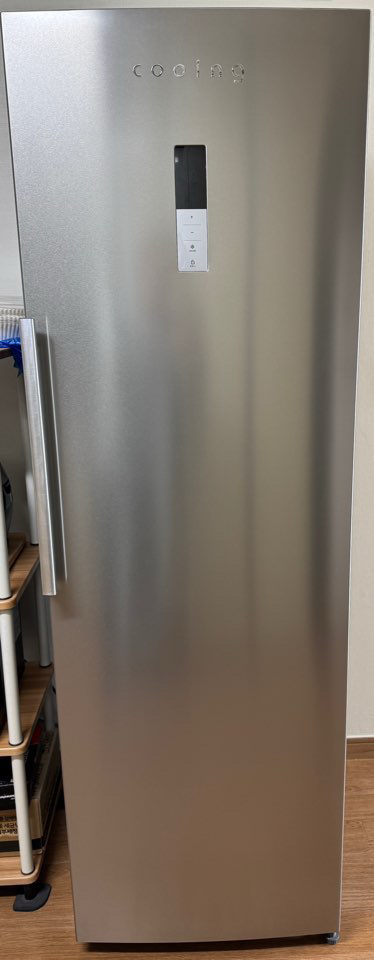 (새상품) 쿠잉 스탠드 미니 슬림 냉동고 소형 280L 실버 이미지