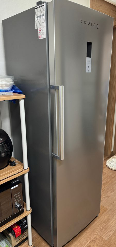 (새상품) 쿠잉 스탠드 미니 슬림 냉동고 소형 280L 실버 이미지