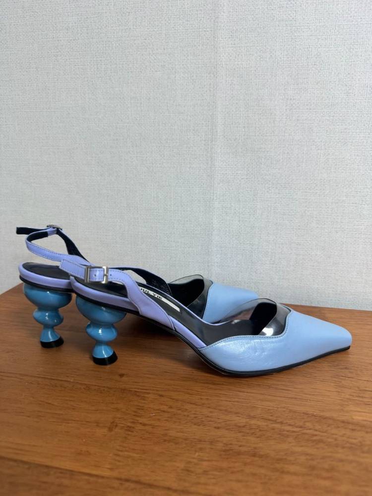 율이에 펌프스 스틸레토 pvc 샌들 힐 뮬 235 이미지