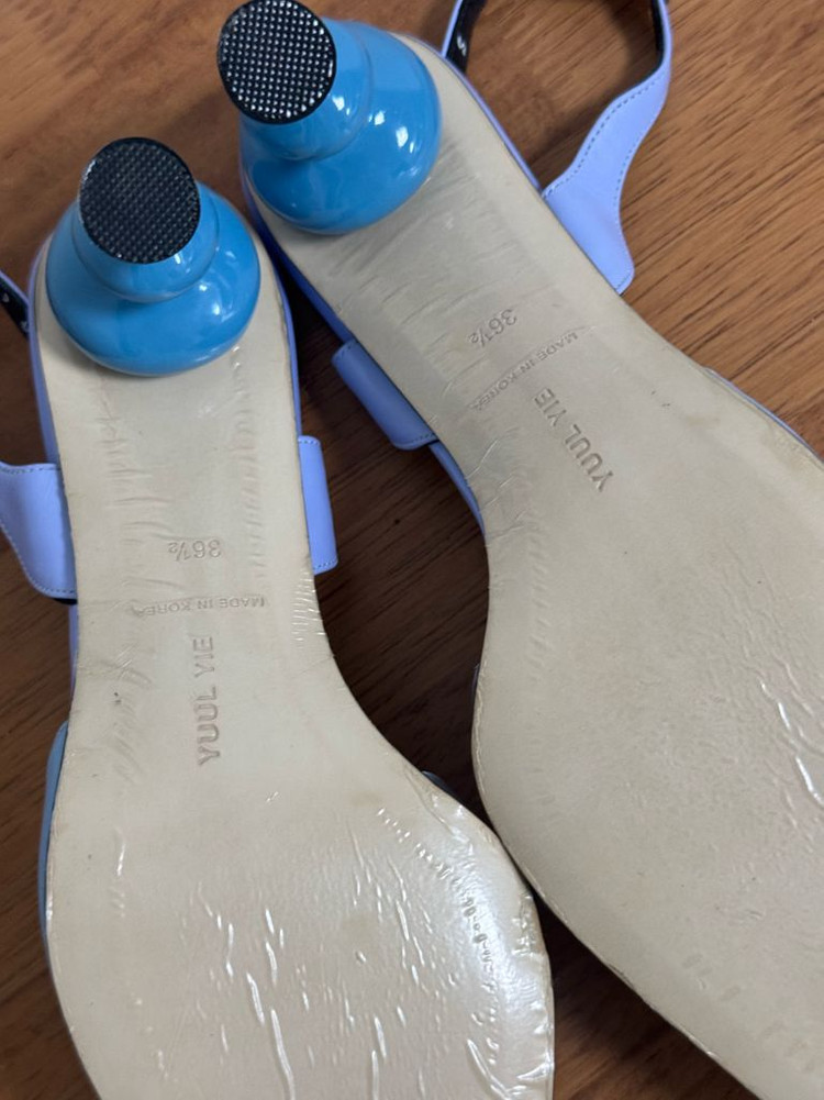 율이에 펌프스 스틸레토 pvc 샌들 힐 뮬 235 이미지