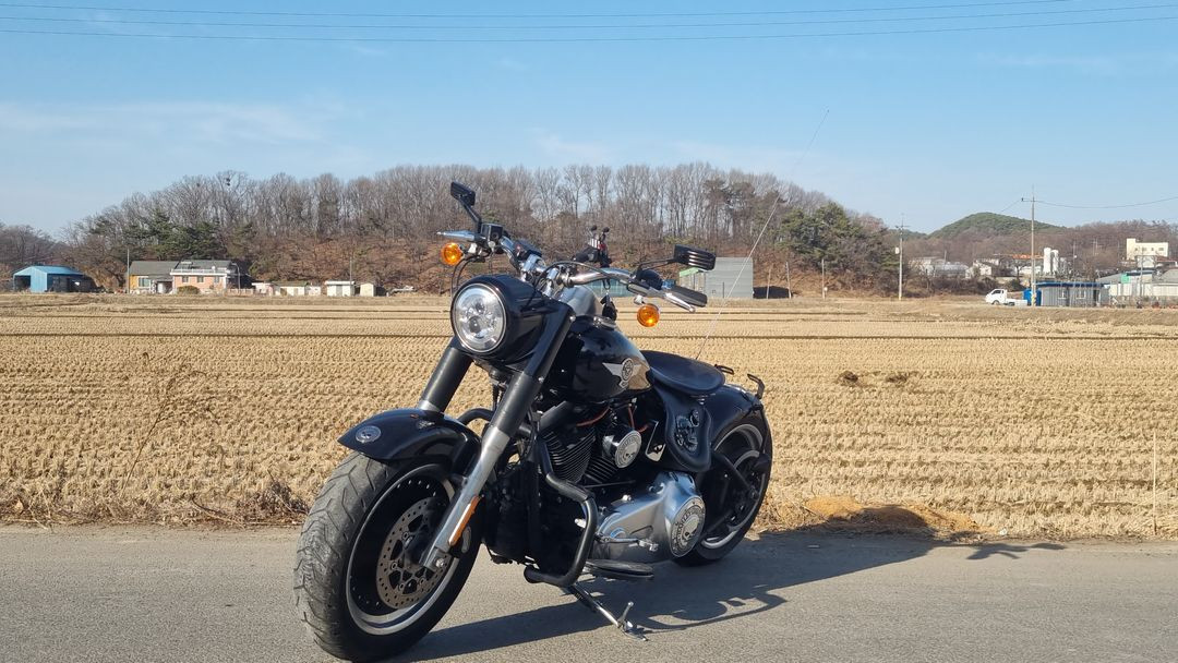 명의이전 할리데이비슨 팻보이 15년식/2만4천키로수/바버튜닝--2