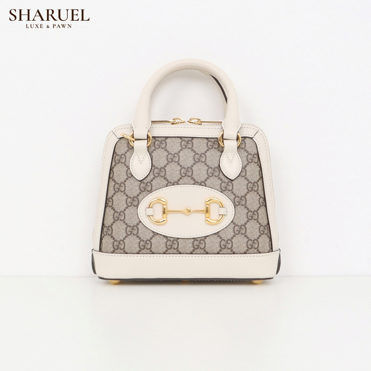 구찌 홀스빗 미니 탑 핸들백 화이트 640716--1