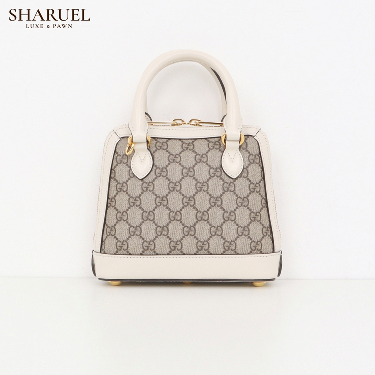 구찌 홀스빗 미니 탑 핸들백 화이트 640716--2