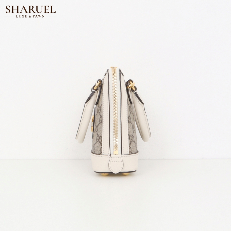 구찌 홀스빗 미니 탑 핸들백 화이트 640716--3