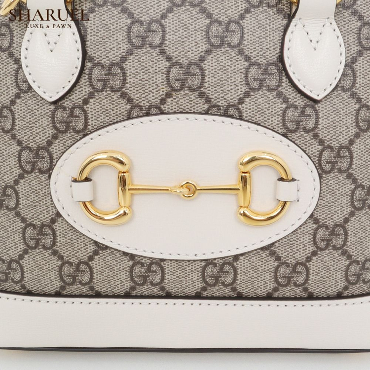 구찌 홀스빗 미니 탑 핸들백 화이트 640716--6