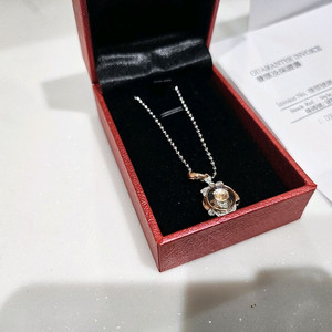 14K 로즈골드 다이아몬드 목걸이 이미지