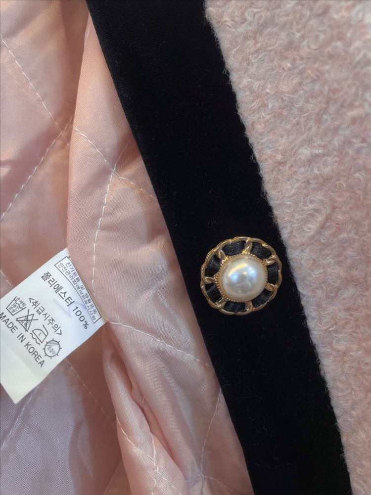 MARANT 벨벳리본 핑크 롱코트원피스:) 하객룩 데이트룩오피스룩연말룩 이미지