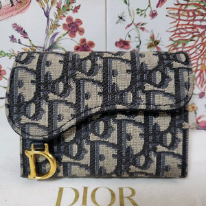 [풀구성] 디올 오블리크 새들 아코디언 카드지갑 이미지