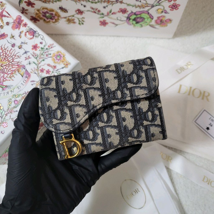 [풀구성] 디올 오블리크 새들 아코디언 카드지갑 이미지