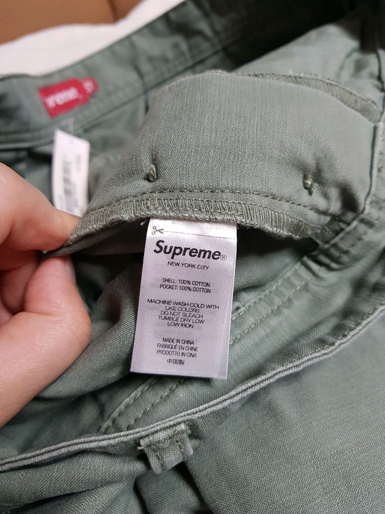 슈프림 카고 팬츠 올리브 23SS--5