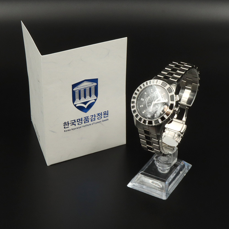 디올 38MM 스틸 쿼츠 다이아 베젤 크로노그래프 메탈 밴드 공용 시계 / CD114316--1