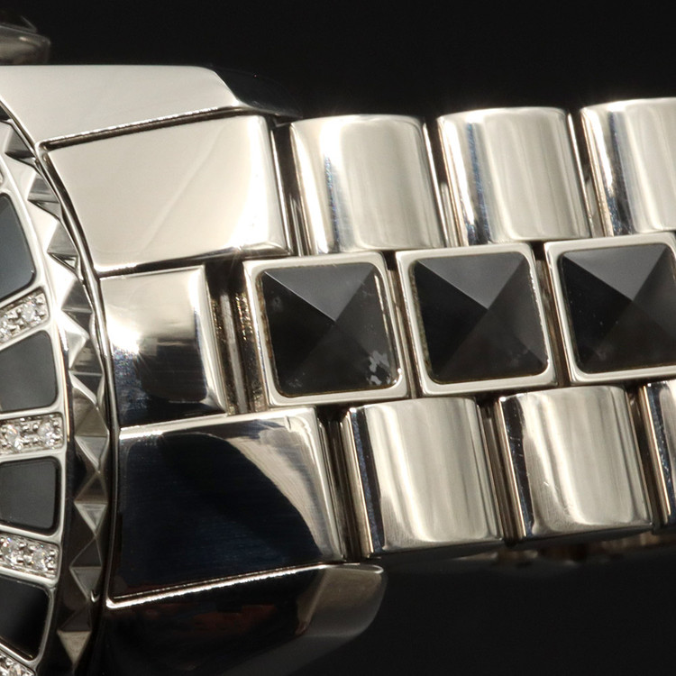 디올 38MM 스틸 쿼츠 다이아 베젤 크로노그래프 메탈 밴드 공용 시계 / CD114316--4