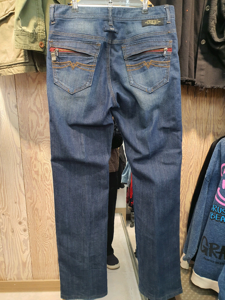 닉스(NIX) 남성 일자핏 중청 데님 팬츠 (82/32사이즈)--4