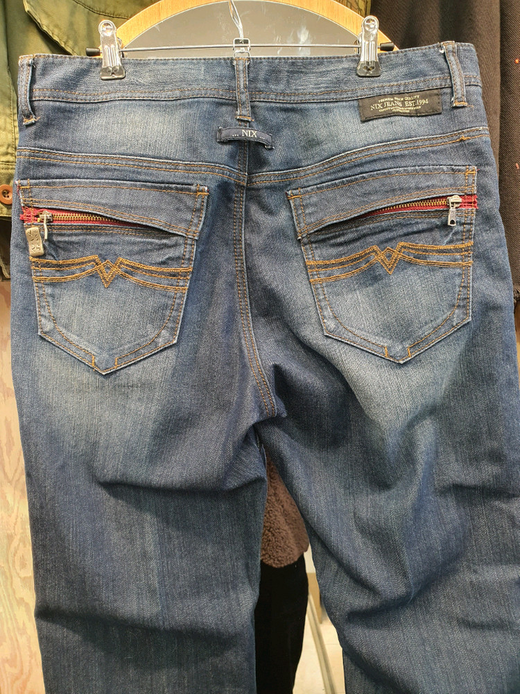 닉스(NIX) 남성 일자핏 중청 데님 팬츠 (82/32사이즈)--5