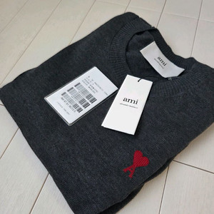 아미 스몰하트 여성 차콜 니트S(새상품)