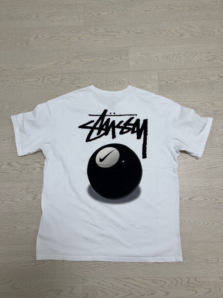 나이키 스투시 8볼 티셔츠 화이트 L 판매--1