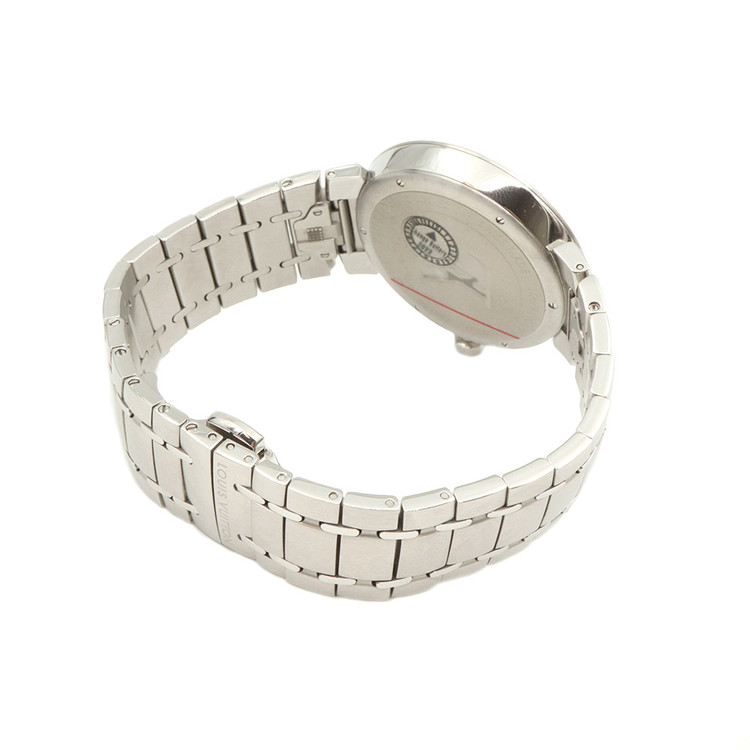 루이비통 땅부르 슬림 블루 메탈 밴드 쿼츠 남여공용 시계 / QA150Z--3