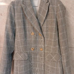 산드로 린넨블렌드 체크자켓(초특가)