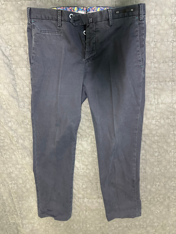 이태리 브랜드 PT01 네이비 면바지 48 사이즈(슬림핏)--1