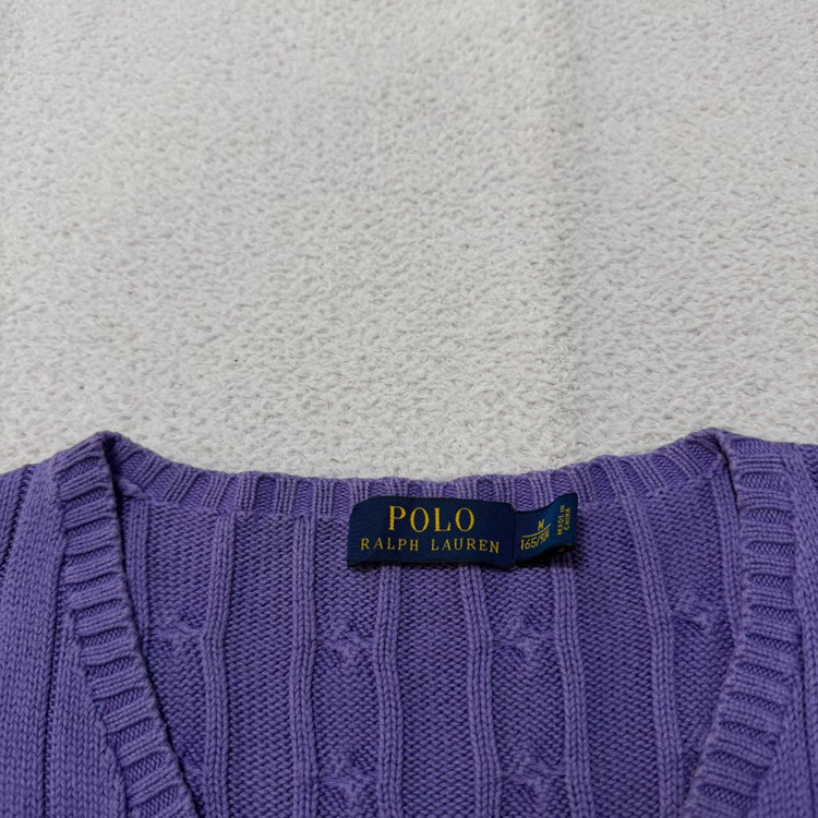 폴로랄프로렌 브이넥 꽈배기 니트--1