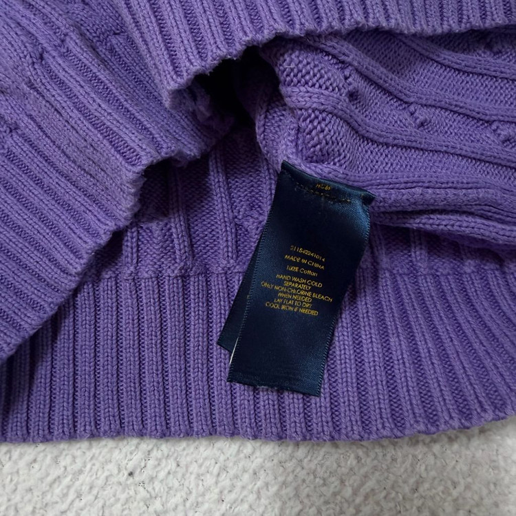 폴로랄프로렌 브이넥 꽈배기 니트--2