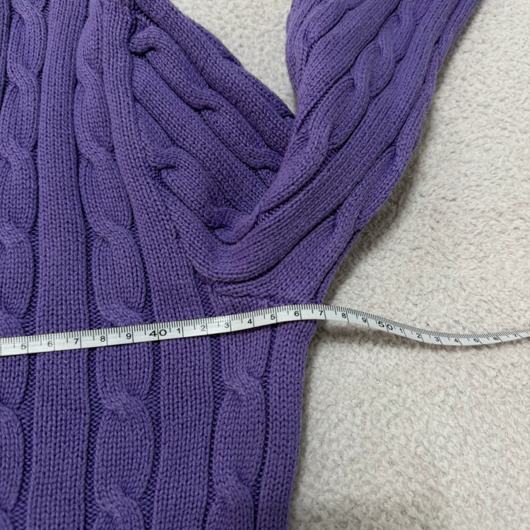 폴로랄프로렌 브이넥 꽈배기 니트--4