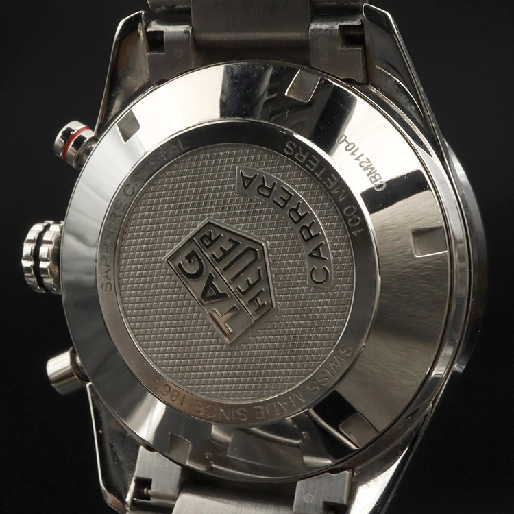 태그호이어 41MM 스틸 오토매틱 레이싱 크로노 까레라 칼리버 16 남성 시계 / CBM2110 이미지