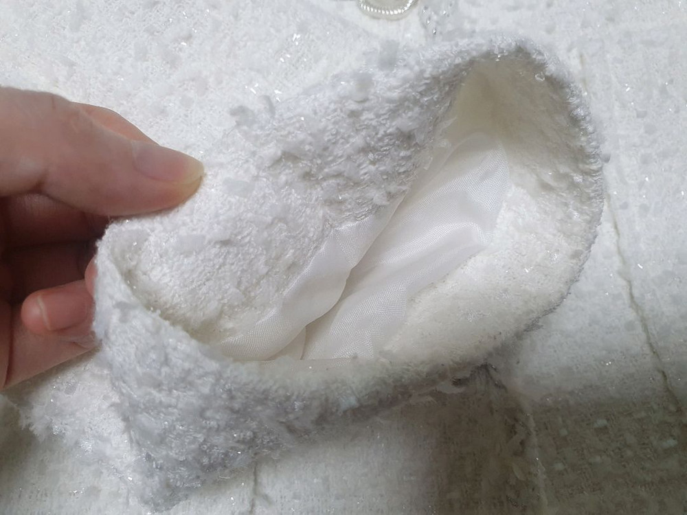 쏭라벨 깜봉트위드 자켓 아이보리 이미지