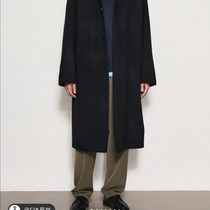 [새상품]타임옴므 24FW 발마칸 코트 블랙 100 이미지