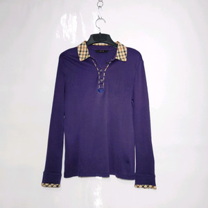 DAKS 닥스 여성 체크배색 긴팔카라티