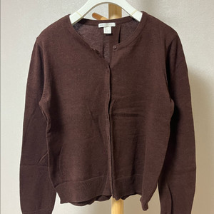 H&M 파인 니트 가디건 브라운 M