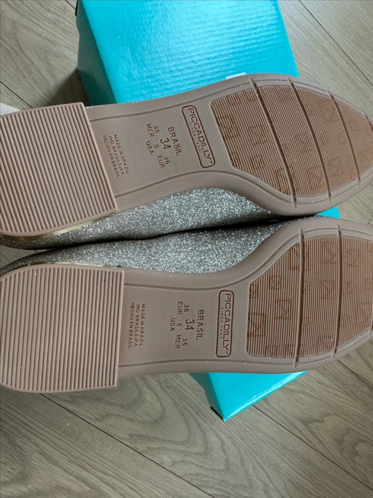 [새상품] 피카딜리 플랫슈즈 1.5cm 글리터 34 사이즈 판매합니다. 무료배송 이미지